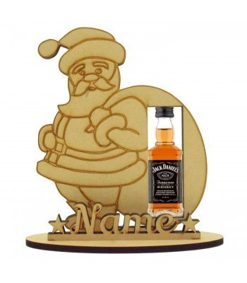 6mm Jack Daniel's Miniature Christmas Holder on a Stand - Santa - Stand Options